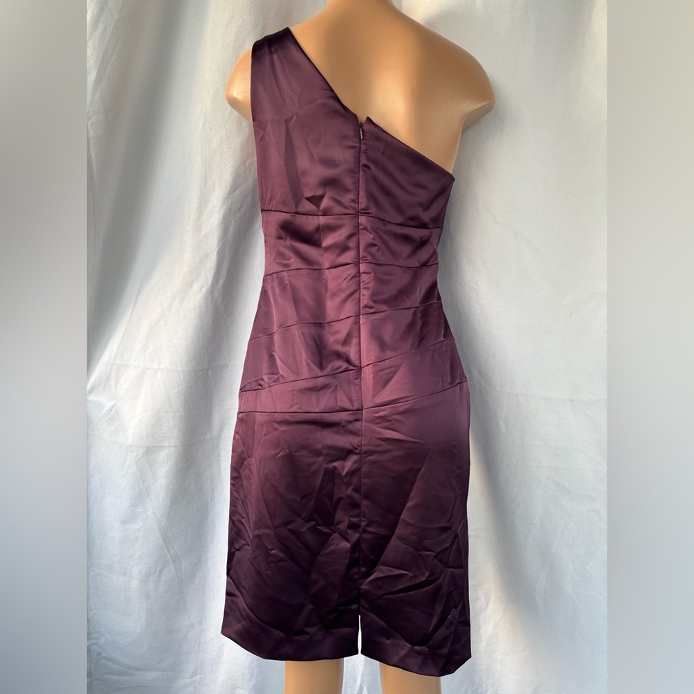 David's Bridal Asymmetrical Plum Dress - Picture 15 of 15